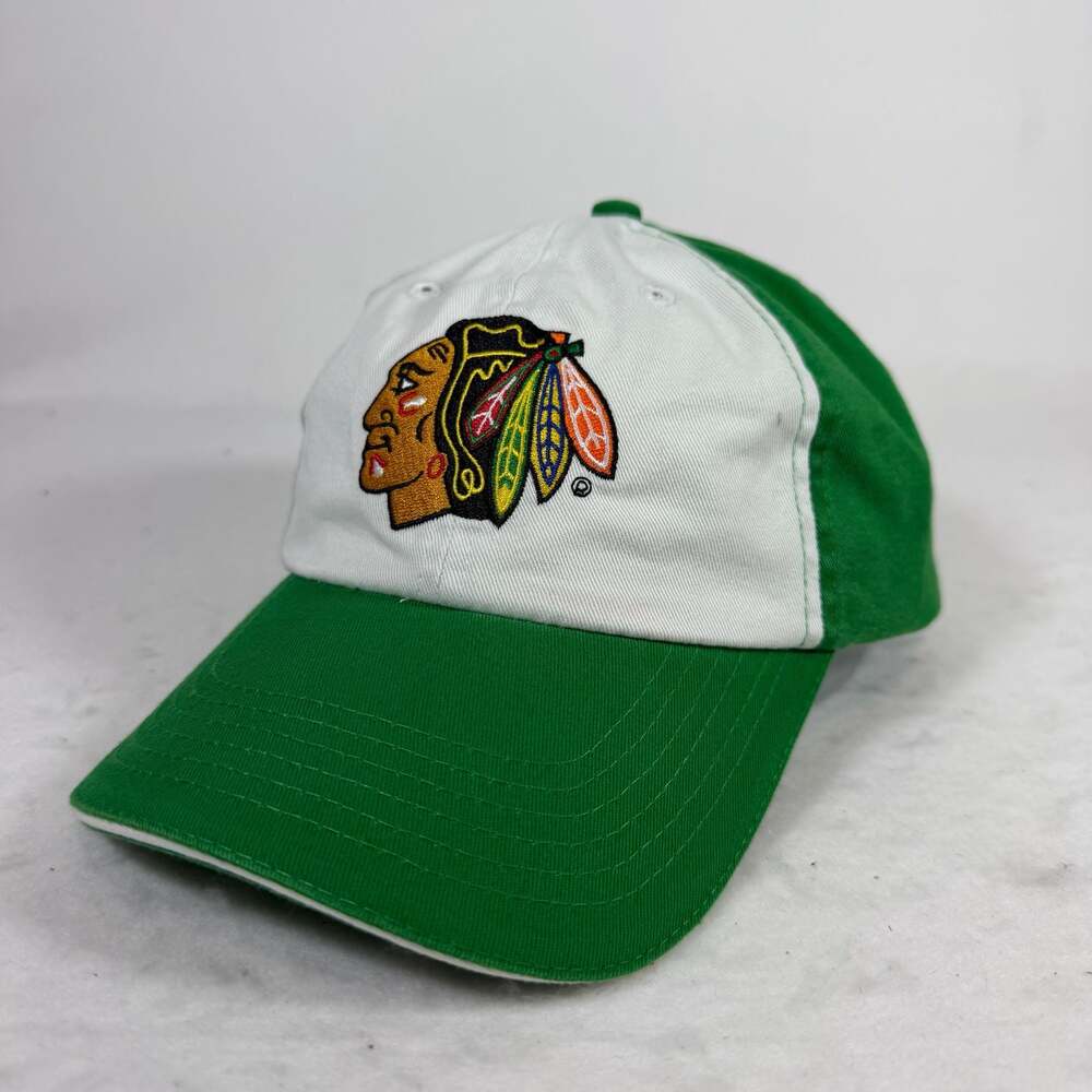 Kick10 Pro Gear Chicago Blackhawks St. Patricks Day Green White Adjustable Hat